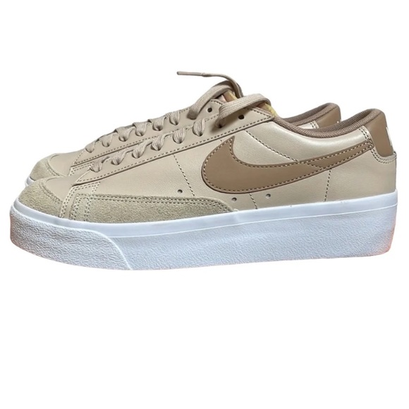 Nike Shoes - Nike Like New Women's Blazer Low Platform Bought in Japan Beige Tan Brown 8